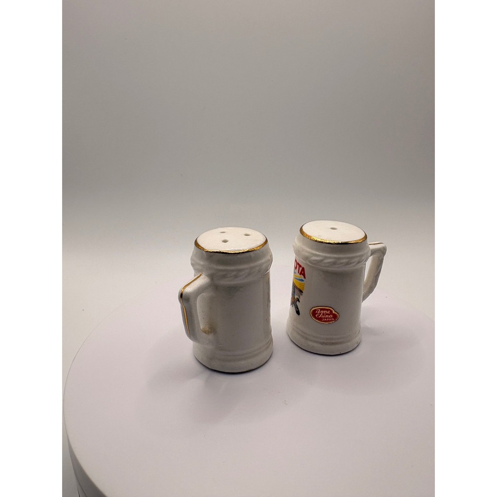 Vintage South Dakota Mount Rushmore Bone China Salt & Pepper Shakers Japan Set - Picture 6 of 10